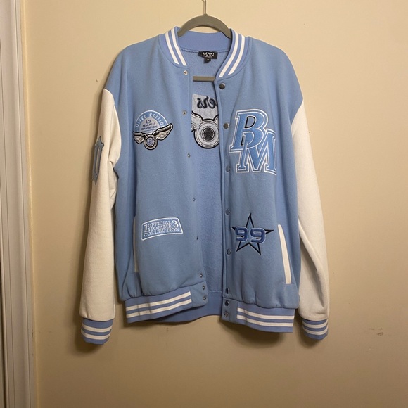 Jackets & Coats Light Blue Varsity Jacket Poshmark